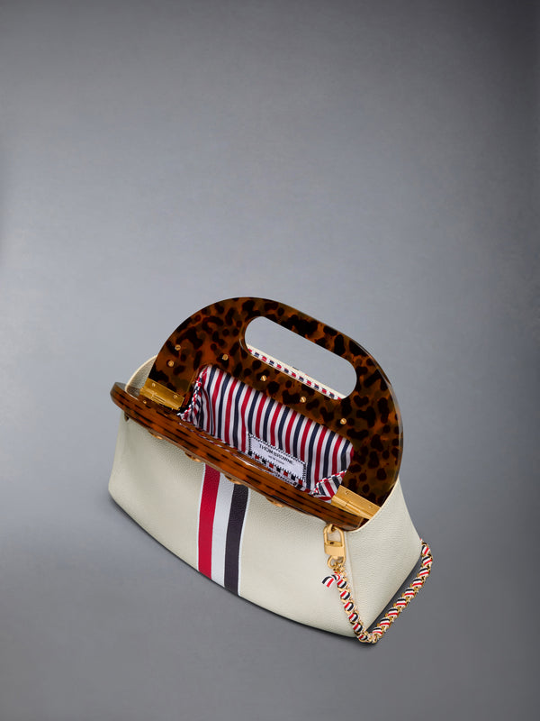 RWB STRIPE MINI TEVIOT BAG IN PEBBLE GRAIN LEATHER - image 4