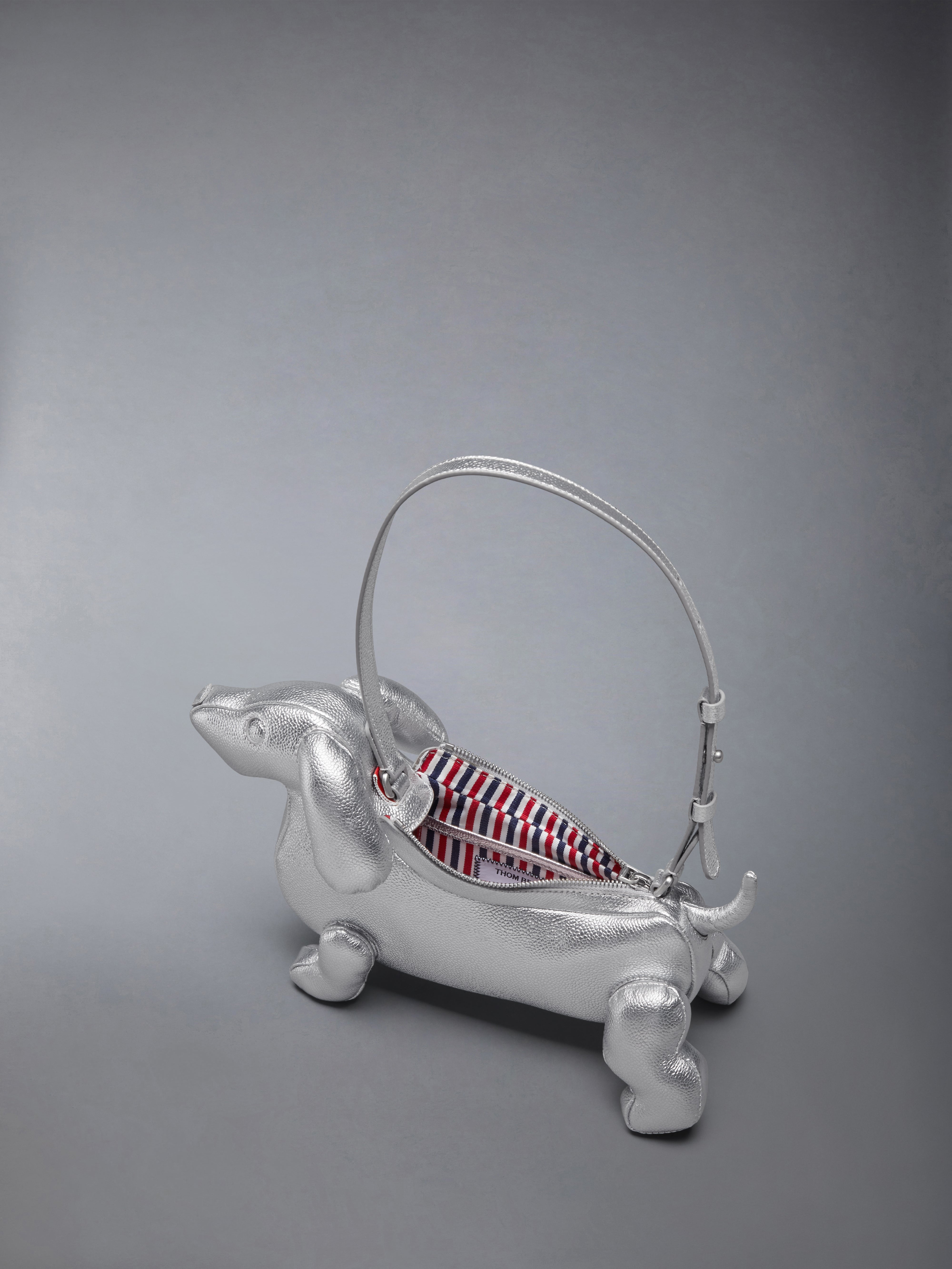 Silver Baby Hector Bag In Pebble Grain Leather | Thom Browne