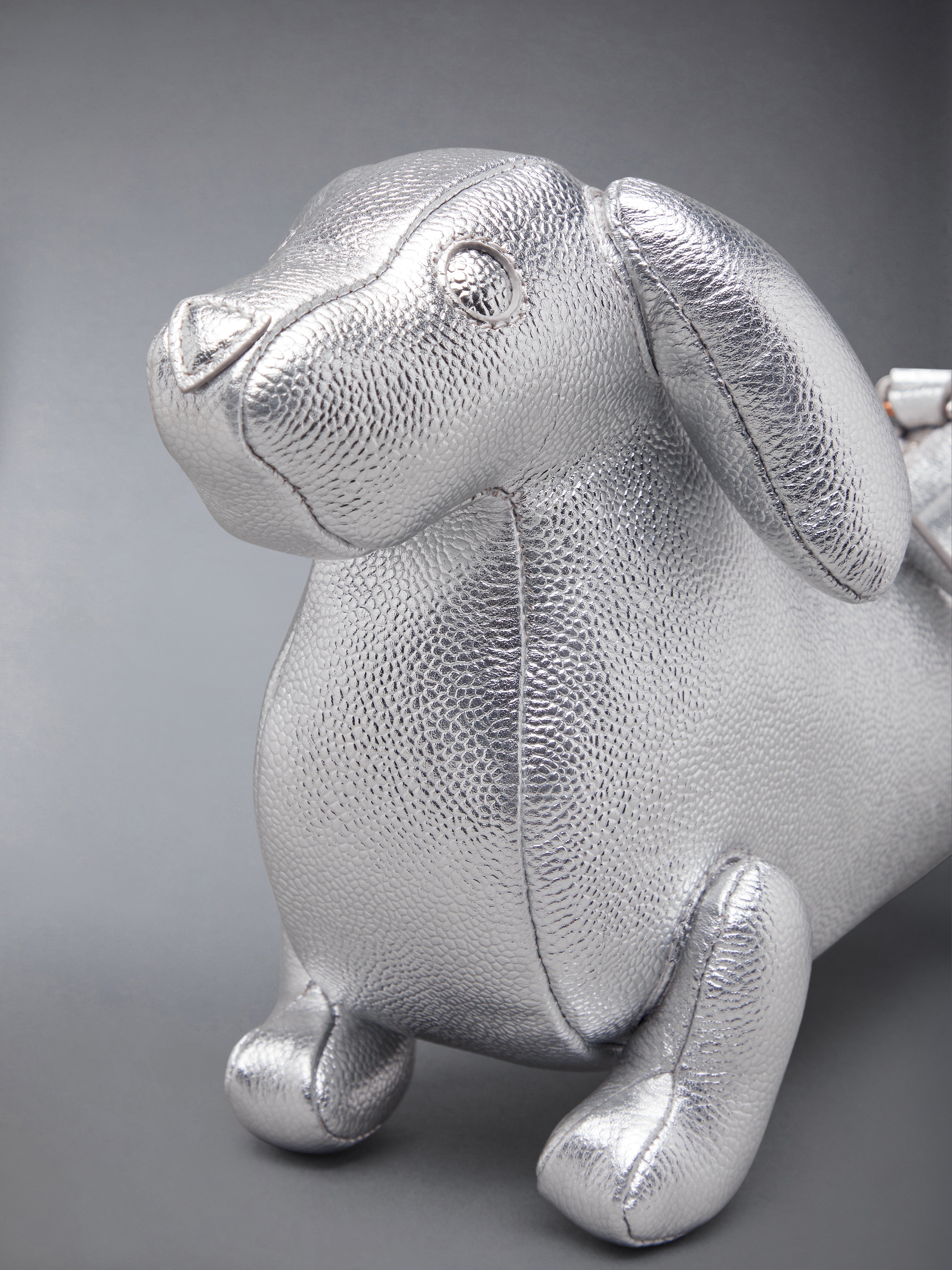 ドール お人形用 ドイツ製BOSTONIA GER SILVER バッグ Silver Baby Hector Bag In Pebble Grain Leather | Thom Browne