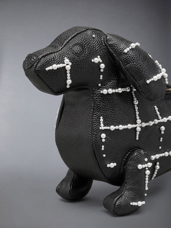 BABY HECTOR BAG IN PEBBLE GRAIN LEATHER AND WINDOWPANE PEARL EMBROIDERY - image 6