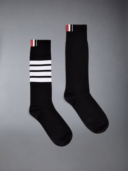 Lightweight Cotton 4-Bar Mid Calf Socks