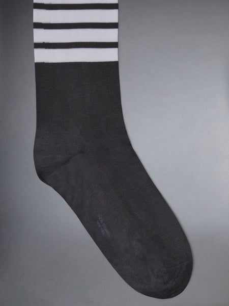 Lightweight Cotton 4-Bar Mid Calf Socks