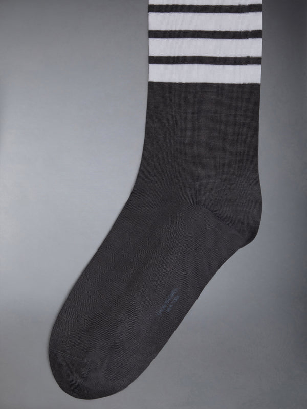Lightweight Cotton 4-bar Mid Calf Socks - image 2