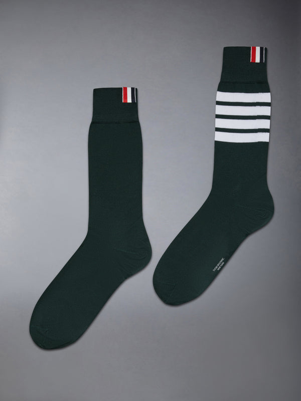 COTTON 4-BAR MID CALF SOCK - featured image