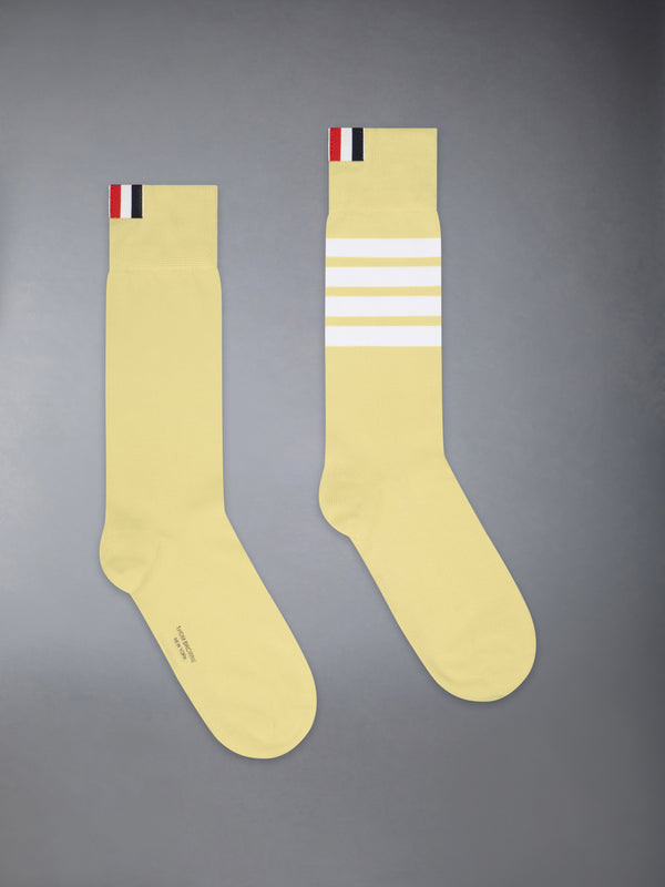 COTTON 4-BAR MID CALF SOCK - featured image