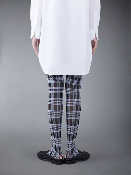 Prince of Wales Check Semi Opaque Tights BLK/WHT