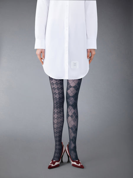 FUNMIX ARGYLE SHEER TIGHTS