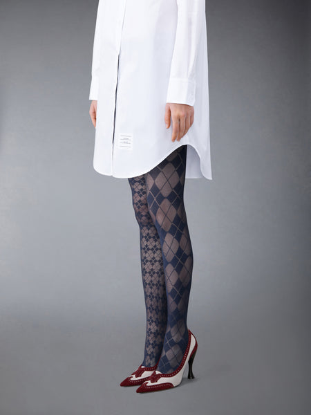 FUNMIX ARGYLE SHEER TIGHTS