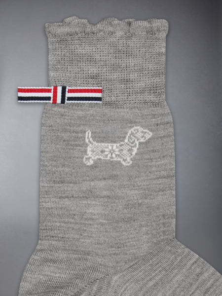 MERINO WOOL HOLIDAY HECTOR CREW SOCKS LT GREY