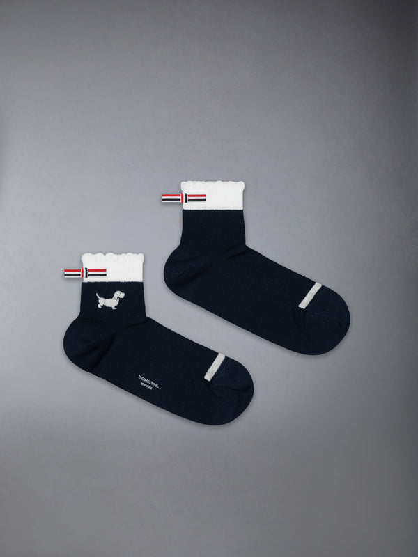 POINTELLE STITCH HECTOR CREW SOCKS - featured image