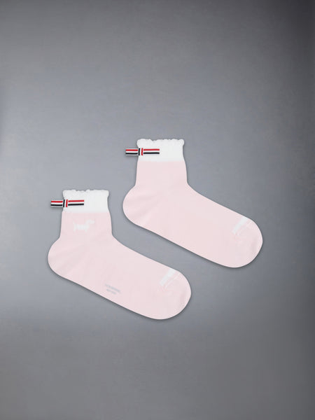 POINTELLE STITCH HECTOR CREW SOCKS LIGHT PINK