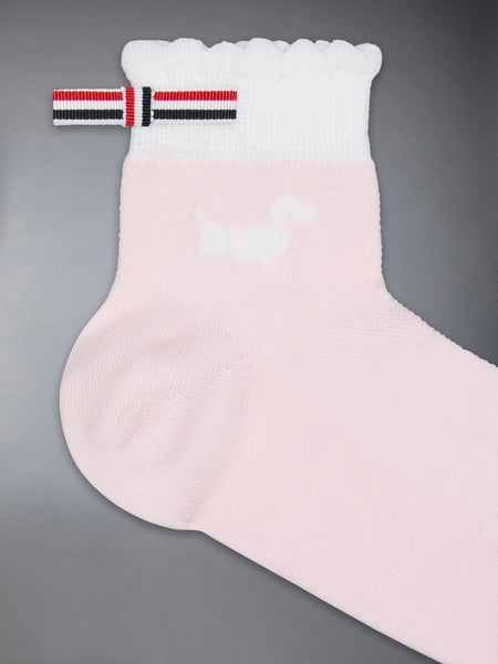 POINTELLE STITCH HECTOR CREW SOCKS LIGHT PINK