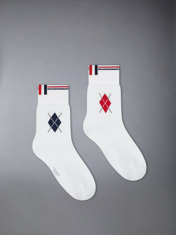 COTTON ARGYLE FUNMIX ANKLE SOCKS - featured image