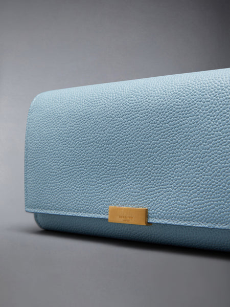 PEBBLE GRAIN PAVE WALLET BLUE 1