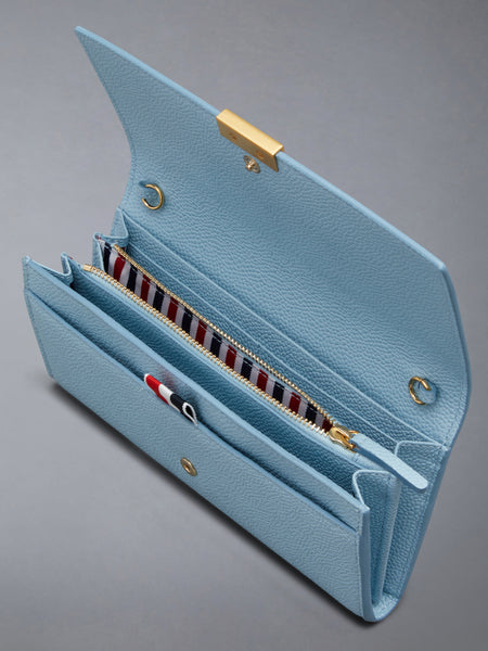 PEBBLE GRAIN PAVE WALLET BLUE 1