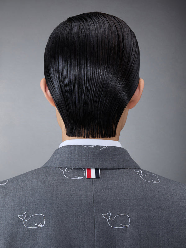 スーパー 120's ツイル エルボーパッチ ホエール&セイルボート ハイアームホール スポーツコート - image 5