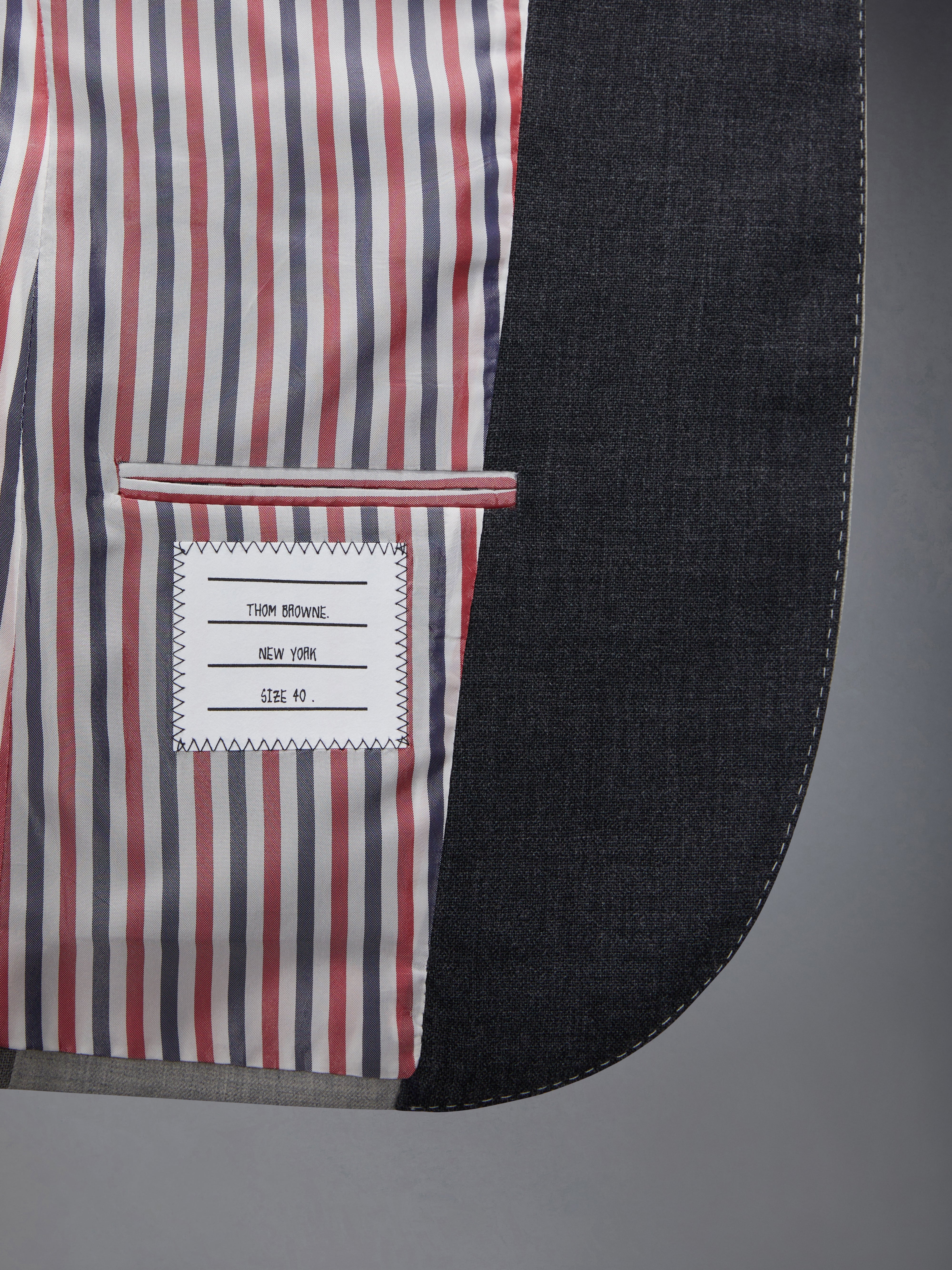 ジャケット THOM BROWNE FW25 'Fun-Mix' blazer (FBC010F00473 025) Funmix Wool Fresco Sport Coat | Thom Browne