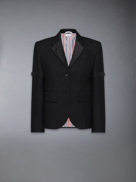 3-PLY WOOL MOHAIR SPORTCOAT BLACK