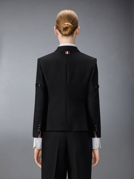 3-PLY WOOL MOHAIR SPORTCOAT BLACK