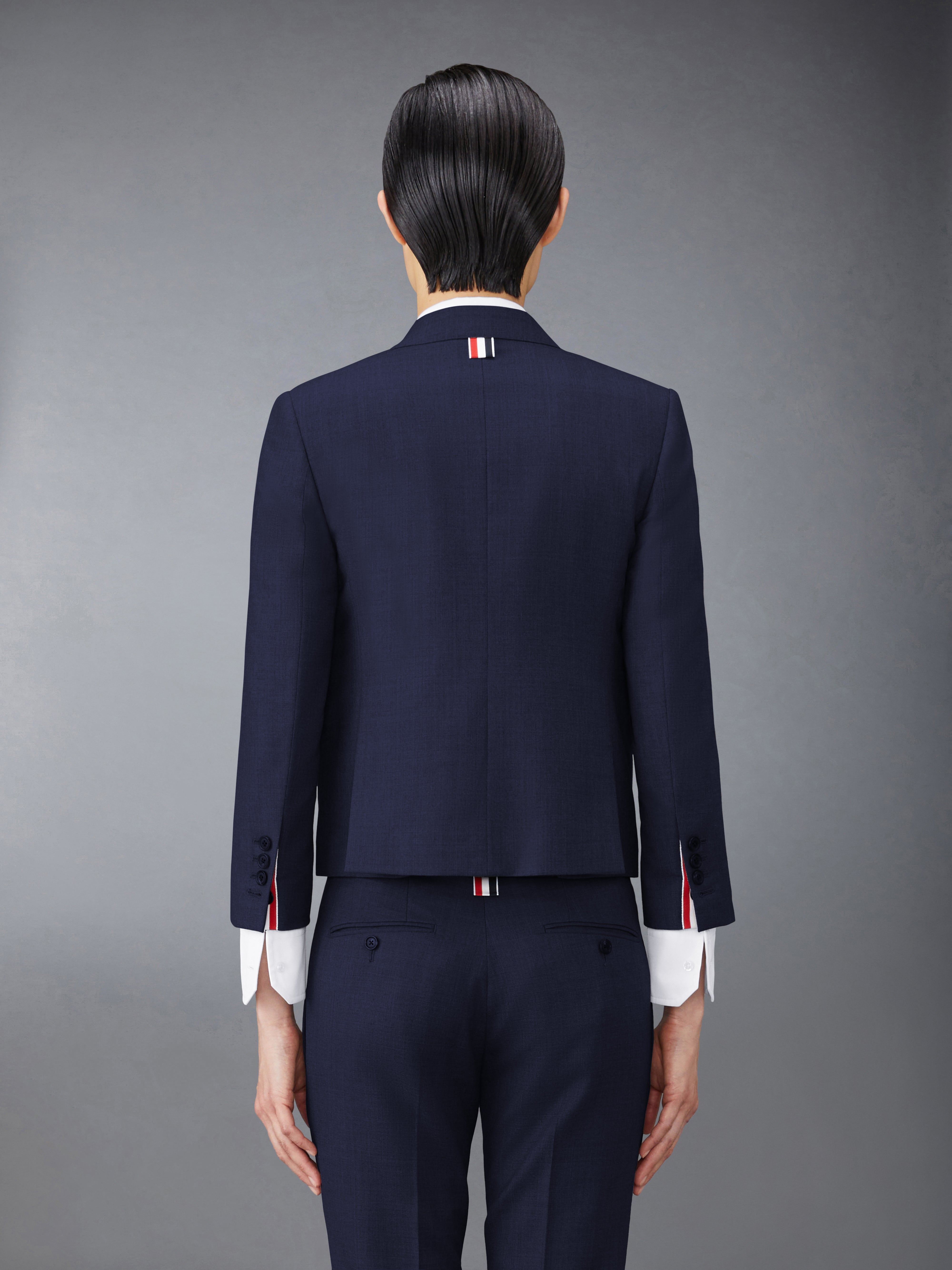アウターその他 THOM BROWNE Woman Blazer Navy FBC010V00626 415 Thom Browne Ladies Navy Single-Breasted Blazer, Brand Size