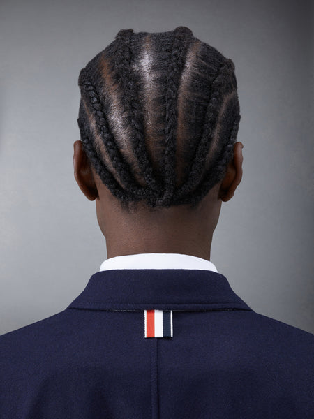 FLANNEL 4-BAR SACK SPORT COAT NAVY