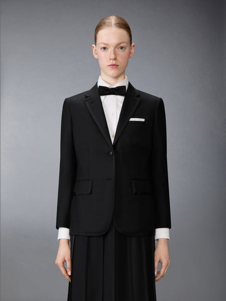 SUPER 120'S TWILL GROSGRAIN TIPPING SPORTCOAT BLACK