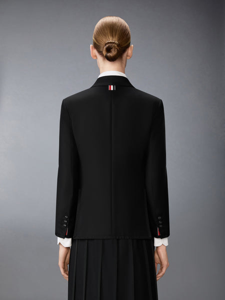 SUPER 120'S TWILL GROSGRAIN TIPPING SPORTCOAT BLACK