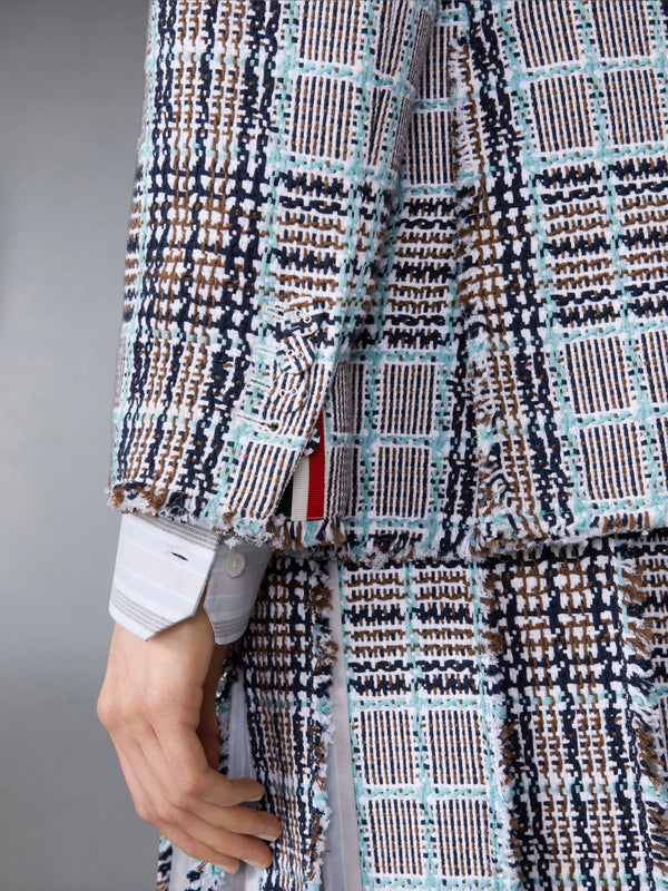 FRAYED PLAID CHECK SUMMER TWEED SPORTCOAT - image 4
