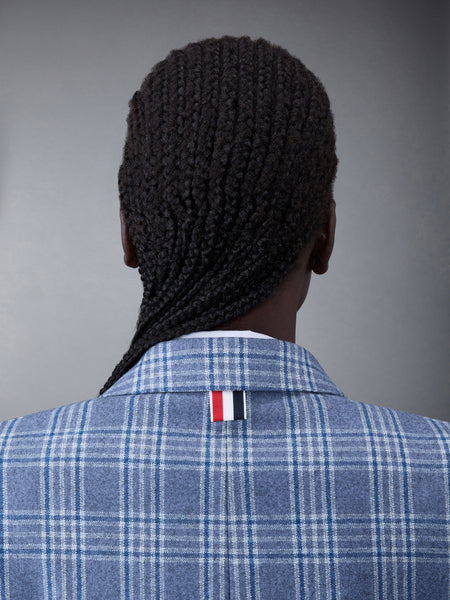 Prince of Wales Flannel High Armhole Sport Coat DEEP BLUE