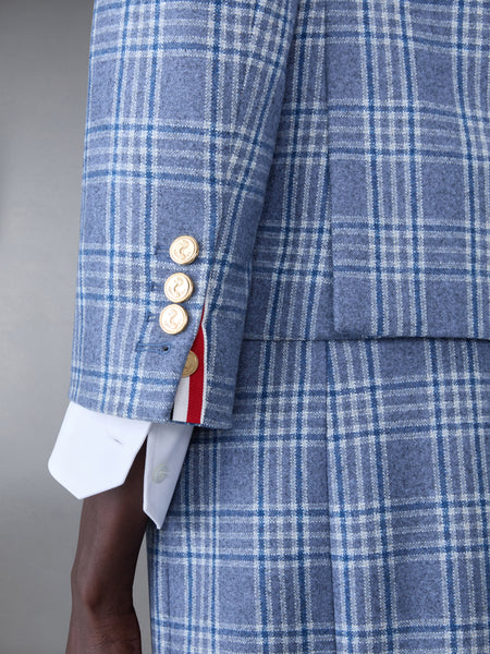 Prince of Wales Flannel High Armhole Sport Coat DEEP BLUE