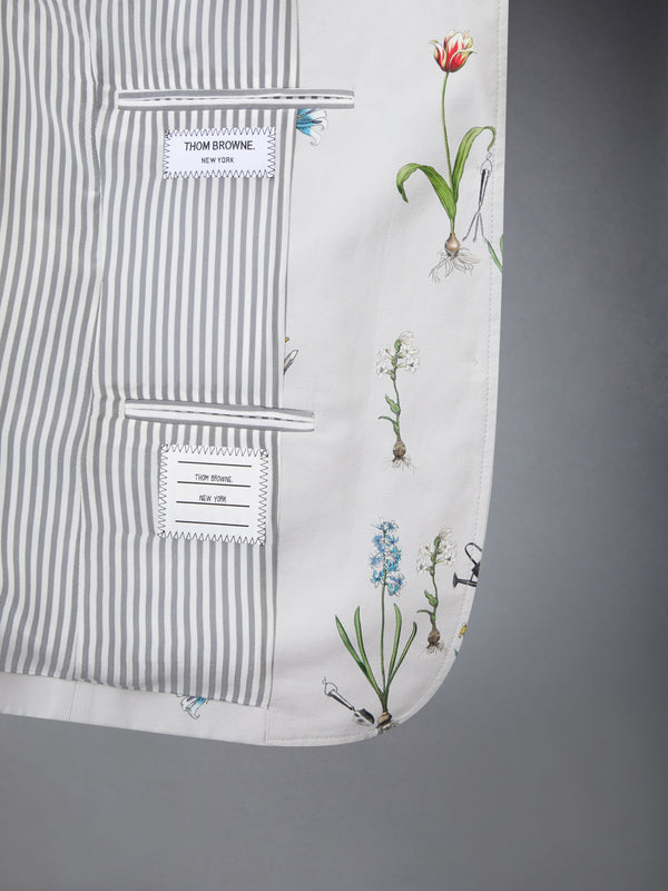 CLASSIC COTTON LINEN BOTANICAL FLOWER SPORT COAT - image 5