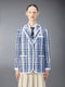 HUNTING TARTAN EYELASH TWEED CLASSIC SPORT COAT - DARK NAVY