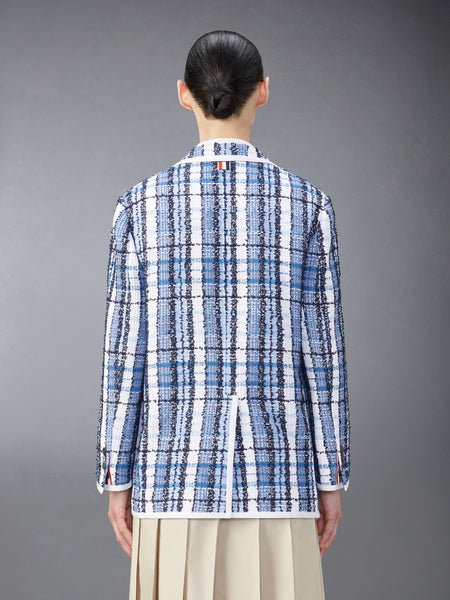 HUNTING TARTAN EYELASH TWEED CLASSIC SPORT COAT DARK NAVY