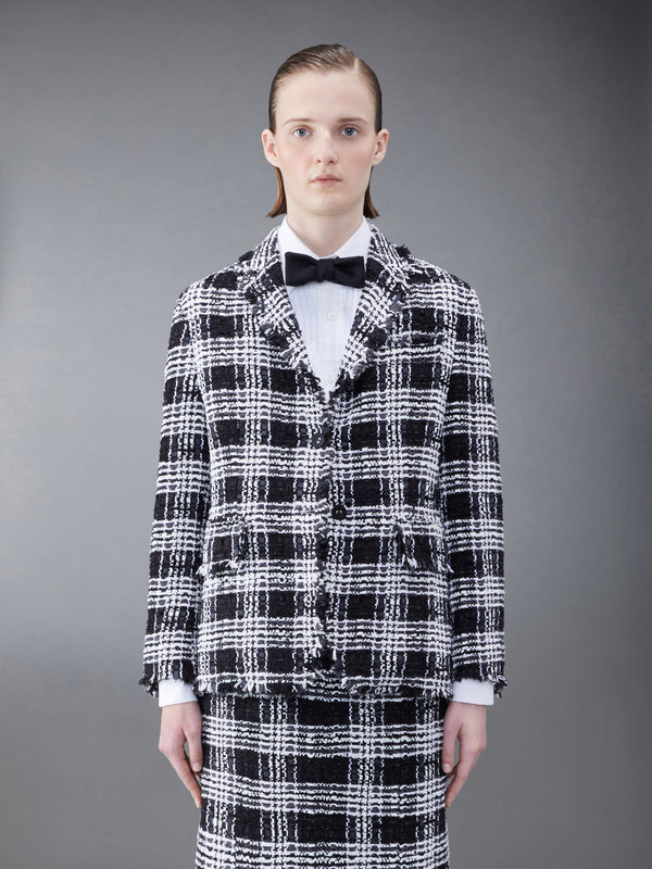 Prince of Wales Chenille Tweed Frayed Classic Sport Coat - featured image