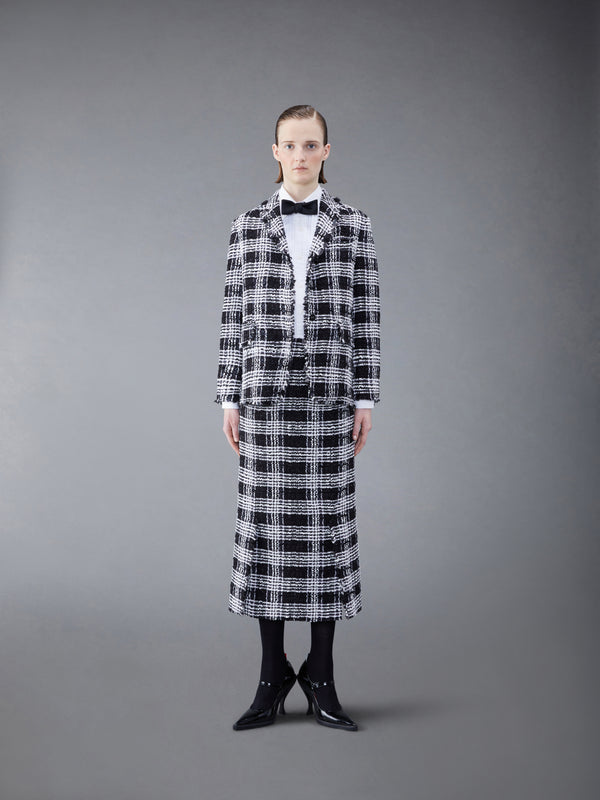 Prince of Wales Chenille Tweed Frayed Classic Sport Coat - image 4