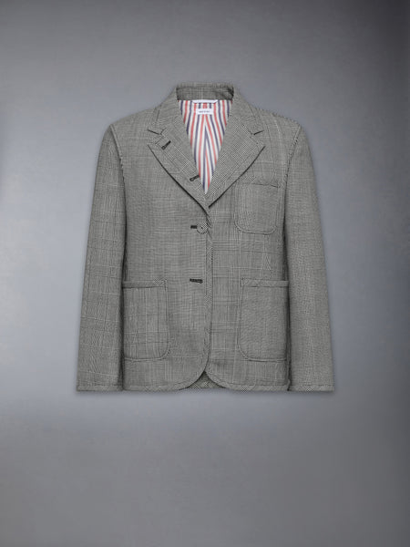 PRINCE OF WHALES FUNMIX FRESCO CROPPED SPORTCOAT BLK/WHT