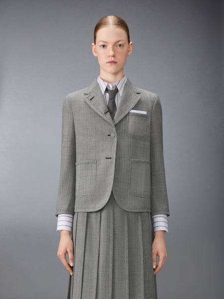 PRINCE OF WHALES FUNMIX FRESCO CROPPED SPORTCOAT BLK/WHT