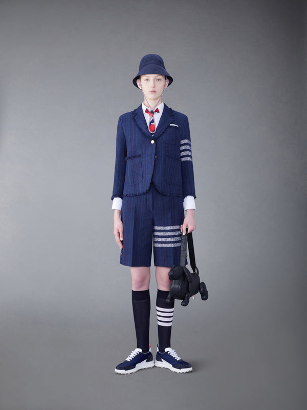 TWEED FRAY 4-BAR CROPPED SACK JACKET - image 3