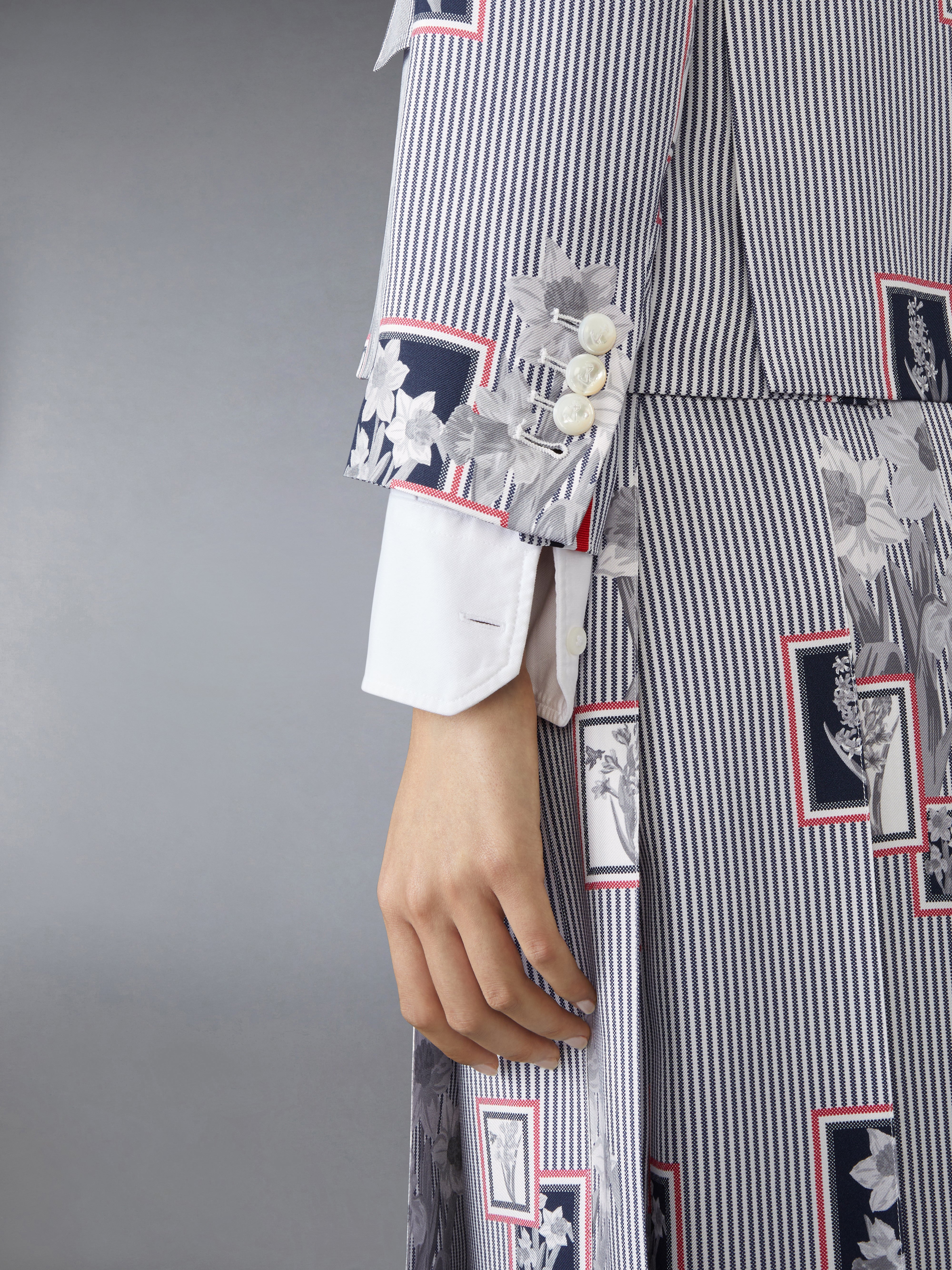 Silk Twill Framed Floral High Armhole Sportcoat | Thom Browne
