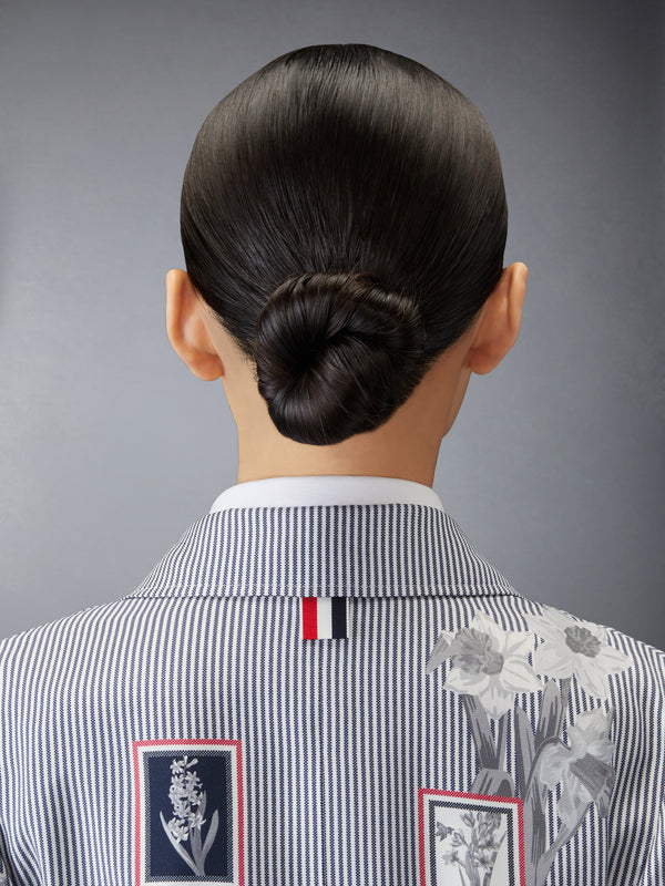 SILK TWILL FRAMED FLORAL HIGH ARMHOLE SPORTCOAT