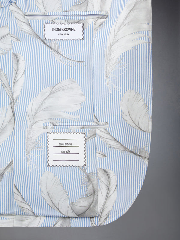 FEATHER PRINTED SILK TWILL HIGH ARMHOLE SPORTCOAT - image 4