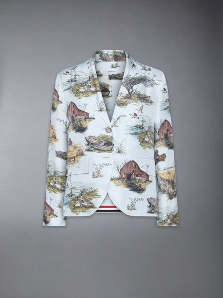 SCENIC TOILE SILK TWILL HIGH ARMHOLE SPORTCOAT