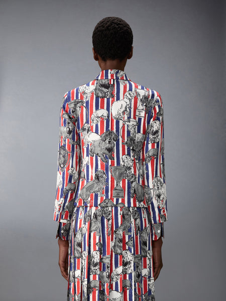 UNCONSTRUCTED SILK TWILL HECTOR TOILE SPORTCOAT RWBWHT