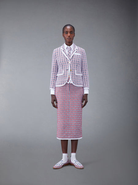 CHECK CROCHET TWEED SLIM FIT SPORT COAT RWBWHT