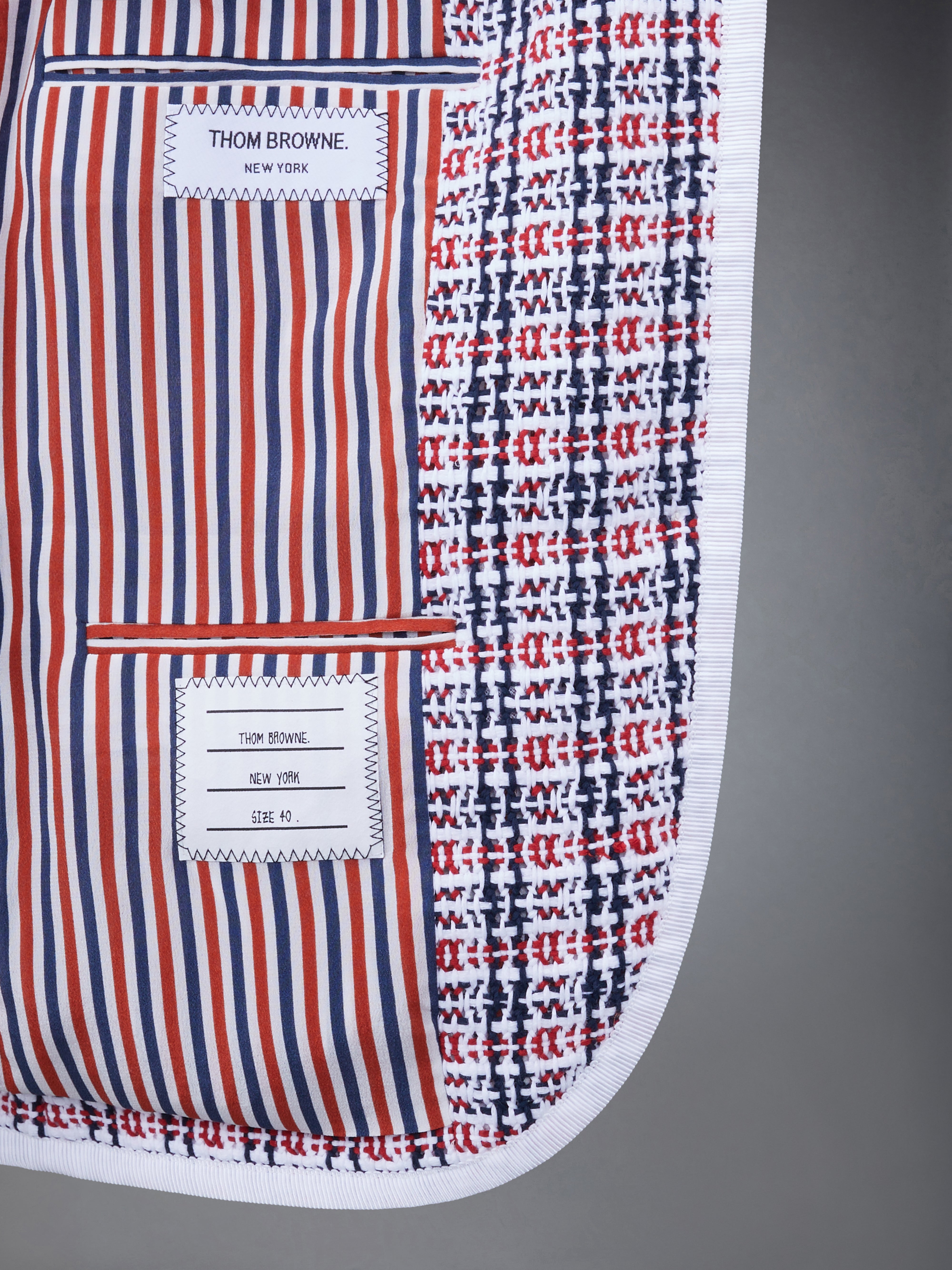 Check Crochet Tweed Slim Fit Sport Coat | Thom Browne