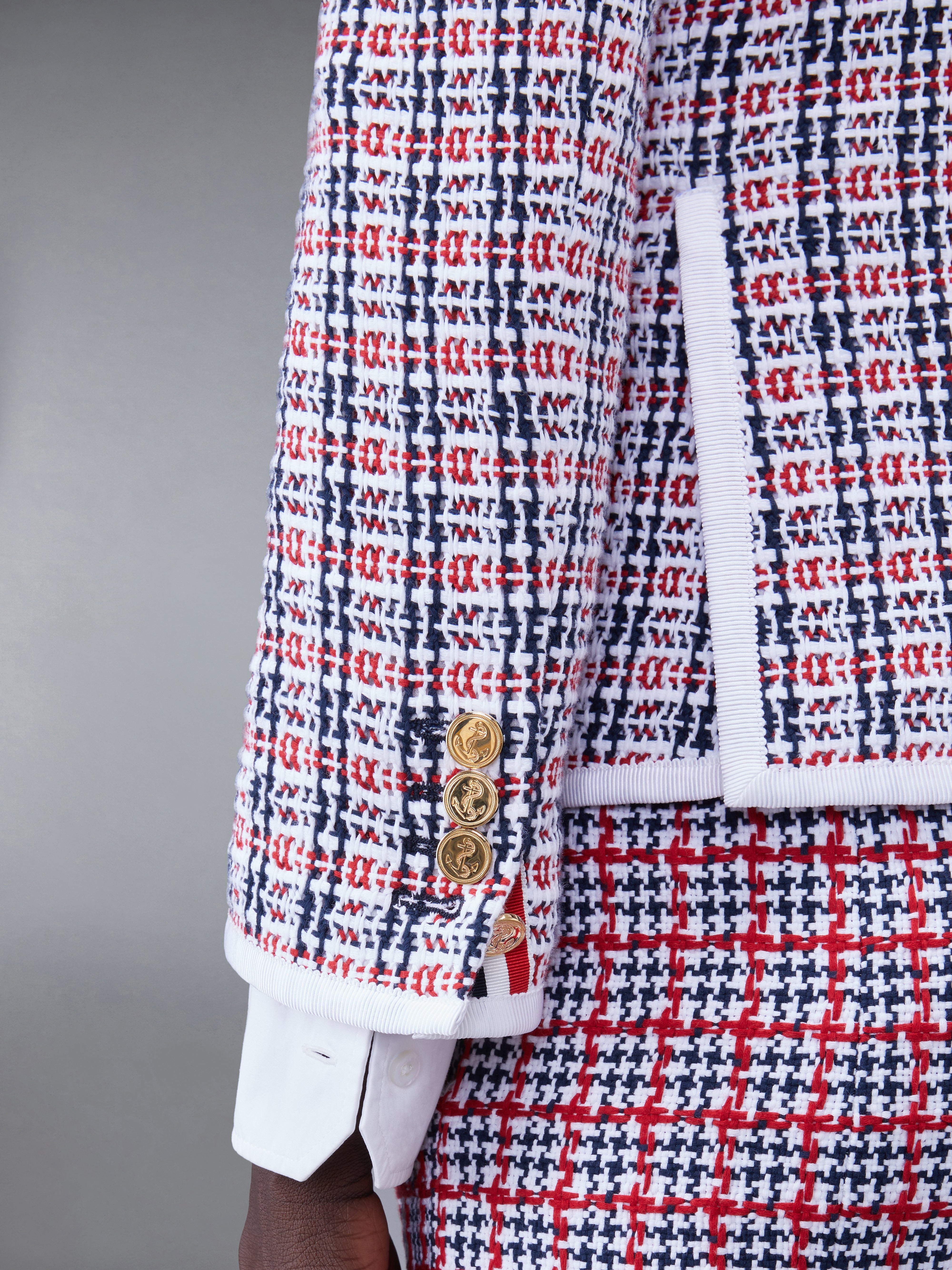 Check Crochet Tweed Slim Fit Sport Coat | Thom Browne