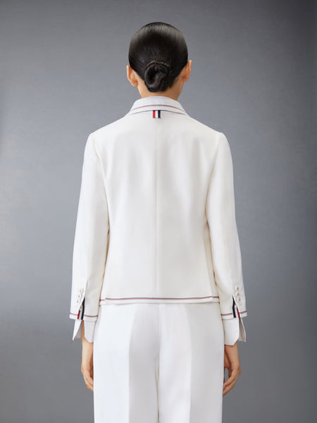 CASHMERE HIGH ARMHOLE SPORTCOAT WHITE