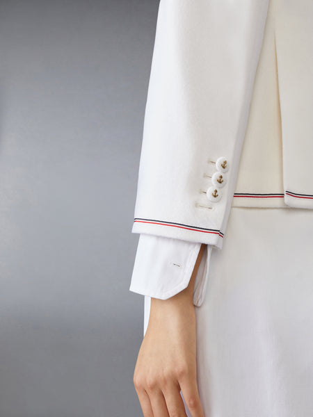 CASHMERE HIGH ARMHOLE SPORTCOAT WHITE