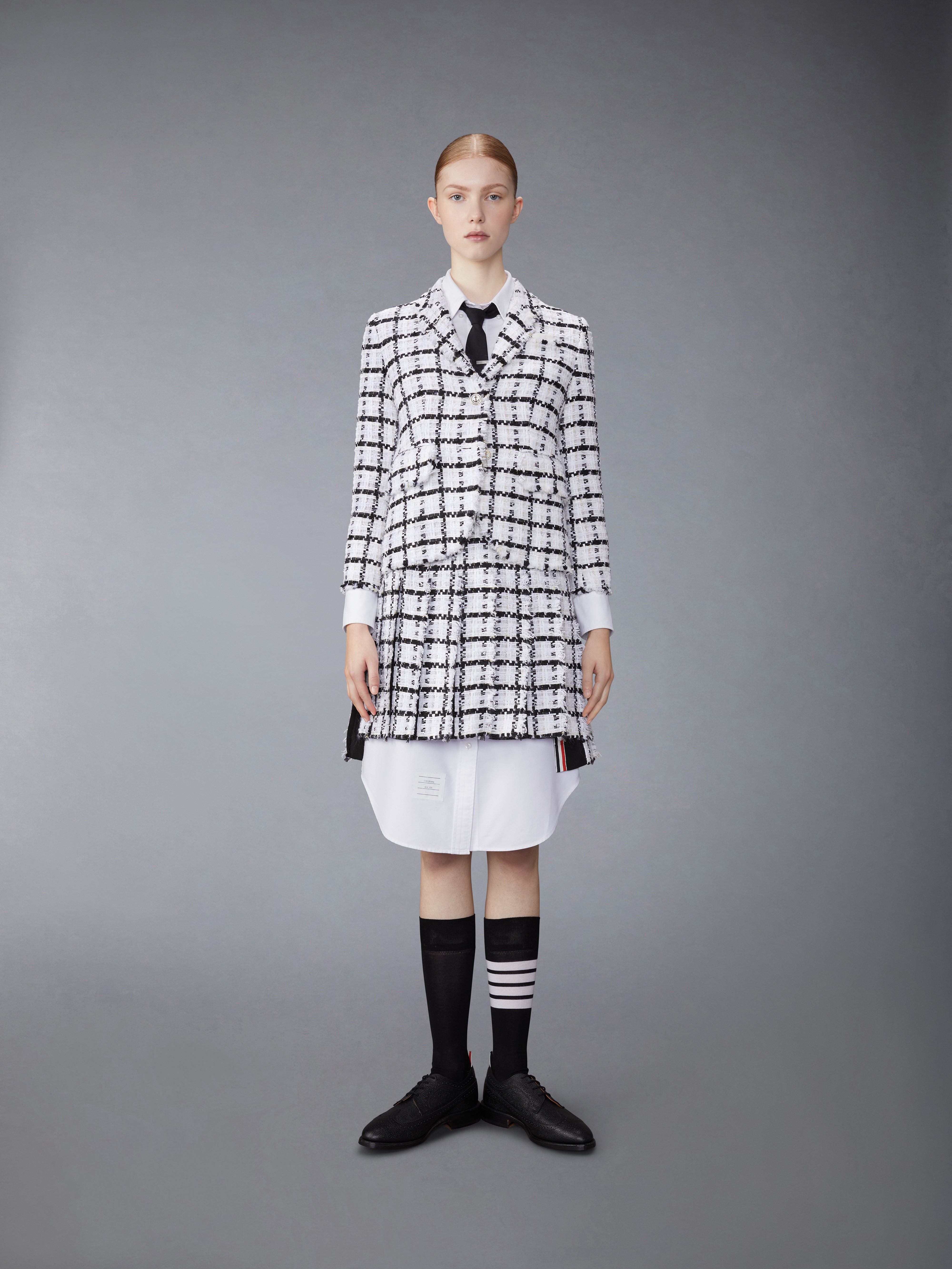 Windowpane Check Chiffon Tweed Fray Slim Fit Sport Coat Windowpane Check Chiffon Tweed Fray Slim Fit Sport Coat