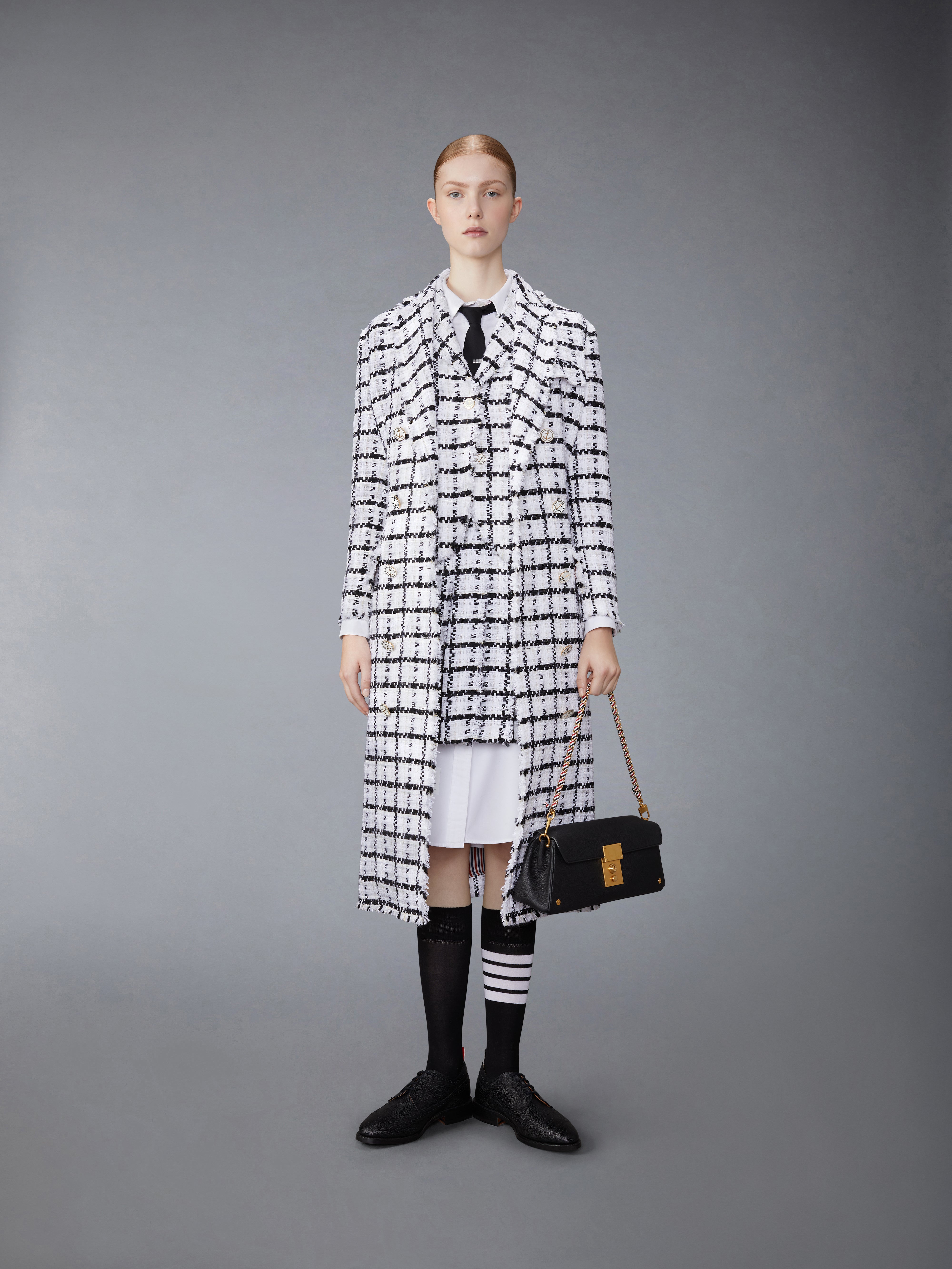 Windowpane Check Chiffon Tweed Fray Slim Fit Sport Coat Windowpane Check Chiffon Tweed Fray Slim Fit Sport Coat